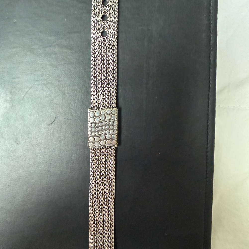 Vintage John Hardy Sterling Silver 925 Adjustable Mesh Bracelet RARE